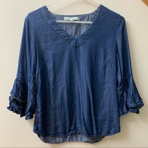 Cleo Ruffled Sleeves Top